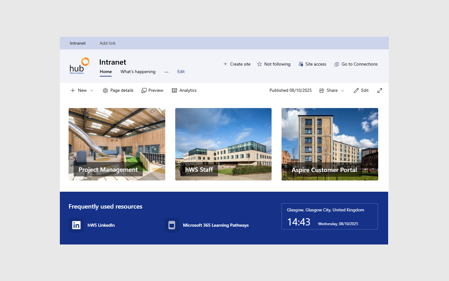 1440xhWS-intranet hWS intranet home screen